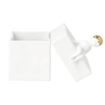 Räder Porcelánová úložná dóza Boy, bílá barva, porcelán