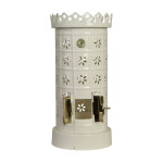 Strömshaga Kovový svícen Tiled Stove White, krémová barva, kov
