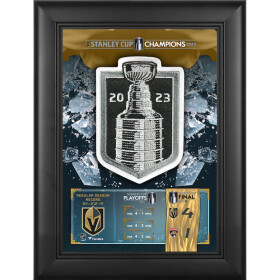 Fanatics Sběratelská plaketa - koláž Vegas Golden Knights 2023 Stanley Cup Champions Framed 5" x 7" Collage with 2023 Stanley Cup Champions Jersey Patch