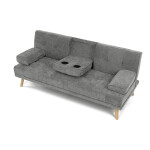 Trojmístná rozkládací pohovka, šedá, látka, ASB-C3034 GREY2