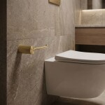 REA - Držák na toaletní papír 64105 SOLO Brush Gold REA-84206
