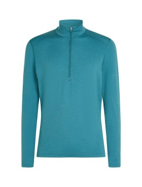Pánské merino tričko s dlouhým rukávem ICEBREAKER Mens 200 Oasis LS Half Zip, Topaz velikost: L