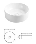 OLSEN SPA - Keramické umyvadlo na desku RIANO 41×14 OLKLT3205