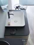 DURAVIT - Happy D.2 Plus Umyvadlo na desku, 60x46 cm, s přepadem, s otvorem pro baterii, WonderGliss, bílá 23606000001