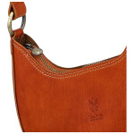 Luxusní dámská kožená kabelka na rameno Delami Vera Pelle Lanny, koňaková