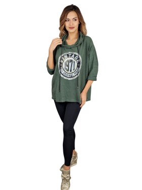 HOSH Mikina Vintage Velikost: UNI, Barva: Khaki