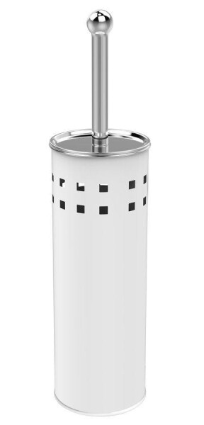 AQUALINE - SIMPLE LINE WC štětka válcová s otvory, bílá 04002W