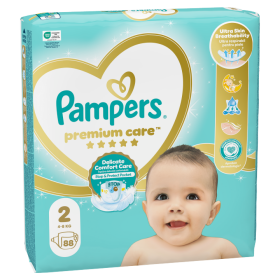 Pampers Premium Care Velikost 2, 88 Dětské Plenky, 4kg-8kg