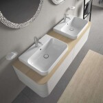 DURAVIT - Happy D.2 Plus Umyvadlo na desku, 60x46 cm, s přepadem, s otvorem pro baterii, WonderGliss, bílá 23606000001