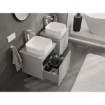 MEXEN/S - Orio koupelnová skříňka pod umyvadlo 50 cm s deskou, 1 šuplík, šedá mat 91A10-05047-1-BFC62