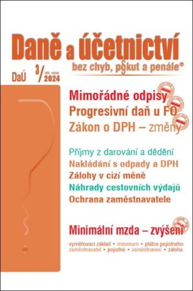 3/2024 Daně účetnictví bez chyb, pokut penále