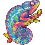 Unidragon dřevěné puzzle Chameleon velikost vydání