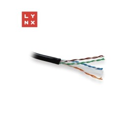 LYNX UTP kabel, Cat6, PE (Fca), celoměděný, venkovní, černý, box 305m EDF_10102839