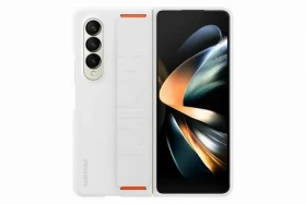 Samsung Galaxy Z Fold4 Silikonové zadní kryt s poutkem bílé EF-GF936TWEGWW