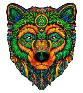 PUZZLER Dřevěné puzzle Moudrý medvěd
