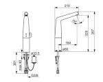 HANSA - Designo Elektronická umyvadlová baterie, Bluetooth, chrom 51942201