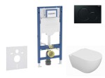 GEBERIT - Duofix Set předstěnové instalace, klozetu Oudee a sedátka softclose, tlačítko Sigma01, černá SANI11CA5107B