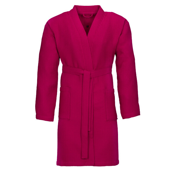 Vaflový župan VOSSEN do sauny, CRANBERRY, unisex - vel. L