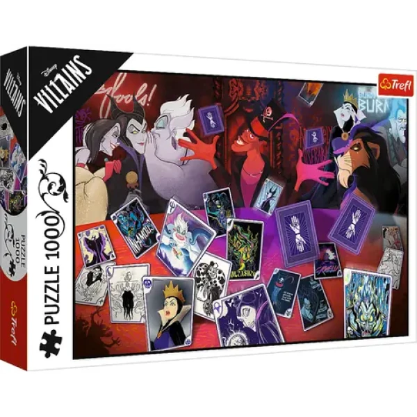 Trefl - Puzzle - Disney padouchové: Jen dobré karty