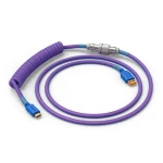 Glorious GMMK USB-C/USB-A kroucený kabel 1.4m fialová / pro klávesnice Glorious / 1x USB-C(M) / 1x USB-A(M) (GLO-KB-ACC-CBL-COIL-NEB)