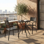 Zahradní stůl 60x60cm, plast, černá, AZT-H1021 BK