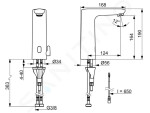 HANSA - Electra Termostatická elektronická umyvadlová baterie, bateriové napájení, Bluetooth, matná černá 9210221933