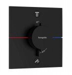 HANSGROHE - Sprchový set s termostatem pod omítku, s tělesem, průměr 36 cm, 3 proudy, matná černá SANI21HHH411