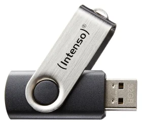 Intenso Basic Line 16GB černá/stříbrná / Flash disk / USB 2.0 / čtení 28 MB/s / zápis 6,5 MB/s (3503470)