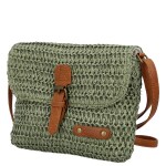Dámská pletená crossbody kabelka Olive Boho, zelená