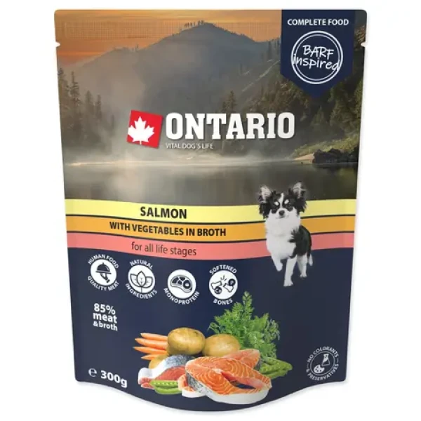 Ontario Kapsička losos se zeleninou ve vývaru 300g (214-3398)