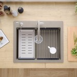 Quadron - Granitový dřez KURT 110 WORKSTATION BEIGE ZLE-09040