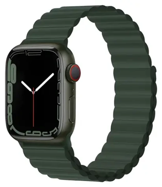 Devia Deluxe Sport 3 44/45/46mm Sequoia / Řemínek pro Apple Watch / Silikonový / Magnetické uchycení (6938595364860)