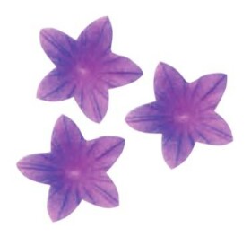 Dortisimo Dekorace z jedlého papíru Květina mini fialová (400 ks)
