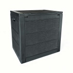 Zahradní úložný box 56x43x53cm, plast, šedá, AZB-G2035 GREY