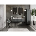 MEXEN/S - Rivel koupelnová skříňka 120 cm s umyvadlem Vela, 1 šuplík, reliéf , grafit mat/bílá mat - 91A20-12023-1-BF66-W23M0 91A20-12023-1-BF66-W23M01