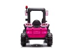 Mamido Dětský elektrický traktor s přívěsem BLT růžový
