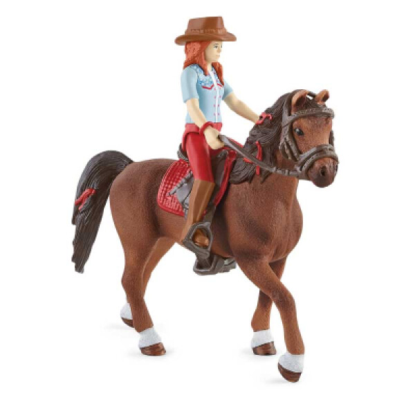 Schleich Horse Club 42539 Zrzka Hannah pohyblivými klouby na koni