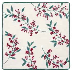 GREEN GATE Vyšívaný povlak na polštář Julani White 50 × 50 cm, zelená barva, textil