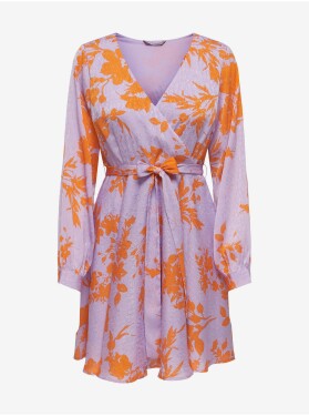 Světle fialové dámské květované šaty ONLY Summer dámské