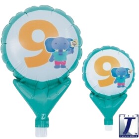 Balónek číslo 9 zvířátko 10 cm x 15 cm Balónek číslo 9 zvířátko 10 cm x 15 cm
