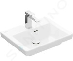 VILLEROY & BOCH - Subway 3.0 Umývátko 500x400 mm, s přepadem, otvor pro baterii, CeramicPlus, Stone White 437050RW