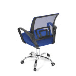 Dětská židle, výškově nastavitelná, modrá síťovina, KA-L103 BLUE