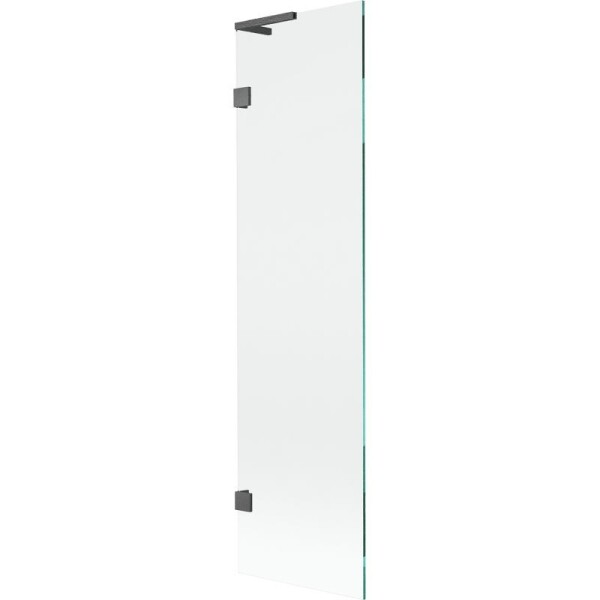MEXEN/S - Lunar L vanová zástěna FIX 50 x 150, transparent, grafit kartáčovaná 897L-050-000-66-00