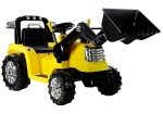 Mamido Dětský elektrický traktor Power s radlicí žlutý
