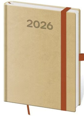 Diář 2026 týdenní B6 Print Pop - cappuccino