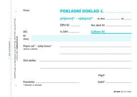 Univerzální pokladní doklad, A6, 100 listů