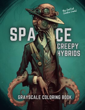Space Creepy Hybrids, antistresové omalovánky, Just Indi Creative World