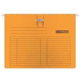 Závěsné desky s rychlovazačem DONAU, oranžové, karton, A4, 25ks