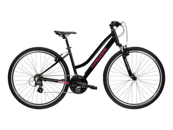 KROSS EVADO 2.0 LADY, rám 15" (S), model 2025, pneu 28", barva černá/růžová - ZDARMA dopravné, seřízení, odborná montáž a sada světel! (Záruka nejlepší ceny. Nalezli jste někde lepší cenu? Napište nám a zkusíme ji trumfnout! )