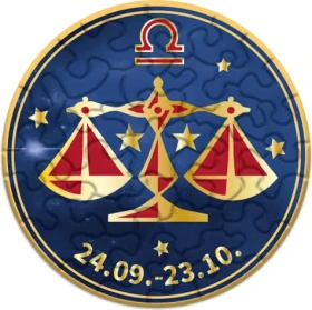 CURIOSI Kulaté puzzle Zvěrokruh: Váhy